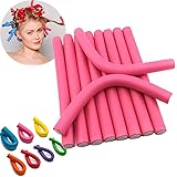 10PCS Hair Curler Bendy Rollers Hair Flexible Curling Rods Set Foam Hair Rollers Twist Hair Rollers Soft Hair Foam Curler Rods for Short, Medium,Short Hair