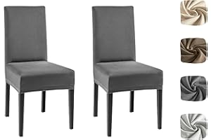 NECO'S home Hussen für Stühle 2er-Set aus 96% Baumwolle & 4% Elasthan, Stretch Stuhlhussen kaufen (Anthrazit, 2er-Set)