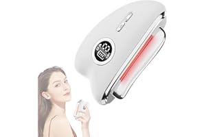 RAIN SMALLER EMS Gua Sha,Gesichtsmassagegerät Gua Sha Elektrisch mit Vibration&Wärme Gesichtsformungswerkzeug mit Rot,Blau,Lila Licht Face Massager Für Gesicht Anti Falten Aging für Gesichtsstraffung