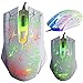 Price comparison product image UrChoiceLtd® Ajazz Dark Knight Mouse 2400DPI Wired Mice Usb Rainbow LED 6 Buttons Optical PC Laptop Ergonomic Gaming Mouse New (White)