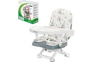 UBRAVOO Portable High Chair 6 Months Plus, Lightweight Baby Booster Seat with Removable Tray, Easy Clean Folding Booster Chair for Babies Toddlers, ACE1013 (Wisdom of The Owl)