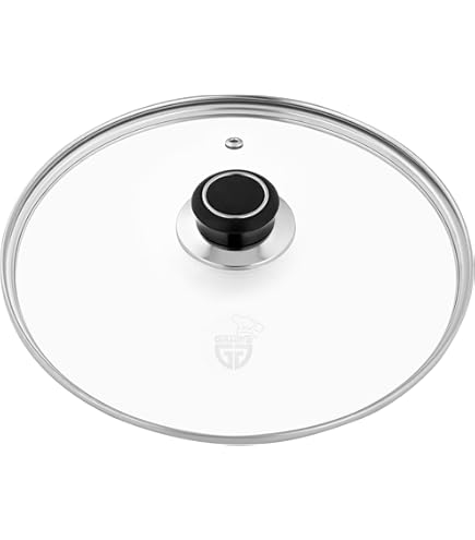 WMF Pannendeksel 20 cm, glazen deksel met ronde metalen handgreep