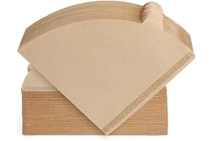 ADTALA 100 Pcs Coffee Filter, Cone Coffee Filters 2, Pour Over Coffee Filter for v60 Coffee Dripper and Drip Coffee Maker, 1-4 Cup, 100 Count, Disposable Natural Unbleached Size 02