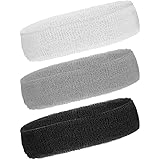 WJI 3 pezzi Fascia Capelli Uomo Donna,Fascia Sportiva Capelli Fasce Sport Elastiche Antiscivolo Fasce Antisudore per Uomini D