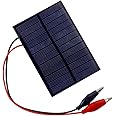 Electronic Spices 99mm X 69mm 6v 180mah Rectangle Shape Polycrystalline Mini Epoxy Solar Panels With Alligator Clip Pack of 1