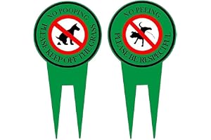 No Pooping Dog skylt dubbelsidig No Pooping hundskylt med insats för att stoppa hunden från bajsande eller kissa på gräsmatta