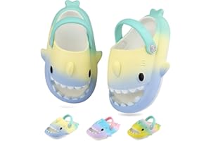 WUYISTAR Chanclas Tiburón Niñas Chanclas de playa para niños Sandalias antideslizantes para piscina Chanclas de Verano Rosa Menta Verde Azul Gris Amarillo Verde Oscuro