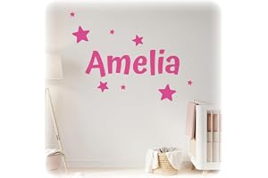 Personalised Name Wall Decal with Shapes, Any Colour, Nursery Room Decoration.