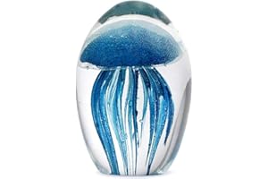 Signes Grimalt Art Deco Home - Briefbeschwerer Qualle, Glas, Blau, 10 cm - Hochzeits-Dekoration, Hänger, Hängender Schmuck, 6224619031