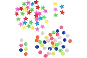 Bailinks 216 Pcs Bike Spoke Beads, Plastic Clip Beads Spoke Decoration Kids Bike Accessories Colorful Star Shape Bicycle Wheel Spoke Beads for Kids Children Bikes(Multicolor)