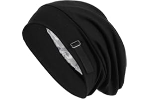 Yenvory Bonnet de Nuit en Satin Réglable, Charlotte Cheveux Douce pour Homme & Femme, Protection Cheveux Bouclés Confortable - Unisexe pour Soin Capillaire