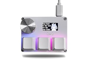 BTXETUEL SayoDevice OSU O3C Interruttori lineari magnetici a scatto rapido con manopola e display, Copia incolla, Shotcut, Mini tastiera macro Hotswap