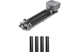 ATOMSTACK R6 und H5, Drehwalze und hoher Sockel, Drehwalze passend für ATOMSTACK P1, geeignet für zylindrische Objekte (z. B. Thermoskannen, Baseballschläger usw.)