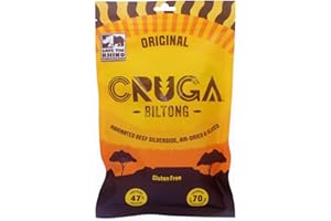 ‎CRUGA CRUGA Biltong Mix Pack, Trockenfleisch, High Protein Jerky Beef, Glutenfrei (10 x 25g) (Mix Pack)