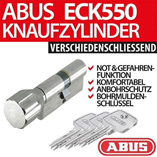 Preisvergleich Produktbild ABUS Knaufzylinder EC550 ECK550 VS verschiedenschließend inkl. 3 Schlüssel inkl. ToniTec CodeCard Größe 30 / 40Kmm