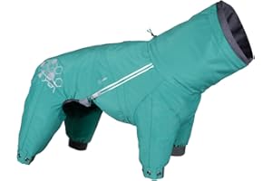 Hurtta Mudventure Overall ECO, Hunderegenmantel, Wasserdicht, Peacock-Türkis, 30S