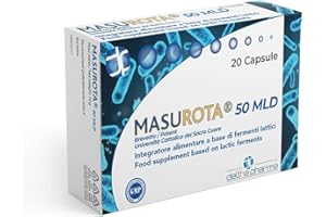 DELTHA PHARMA Masurota 50 MLD, fermenti lattici, Brevetto dell'Università del Sacro Cuore, con inulina, per favorire l'equilibrio della flora intestinale 50 miliardi di cellule vive,20 cps
