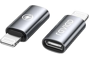 RAVIAD USB C auf Lightning Adapter (2Stück), Adapter USB C auf Lightning 36W Schnelles Laden für iPhone 14 13 12 11 Pro Max, Pad Pro/Air 5/Mini 6, Pod Nano/Touch, Nicht für Audio/OTG