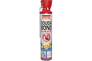 BC Profiles Soudal Soudabond Easy Fast Fix Hand Held Expanding High Performance Polyurethane Adhesive Foam, Single Component PU Adhesive 750ml