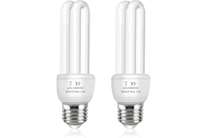 Akynite E27 Energy Saving Bulb 11W Warm White 2700k, E27 Screw 2U CFL Low Energy Light Bulbs, ES Compact Fluorescent Stick Bulbs, AC 220-240V, not dimmable, 2pcs