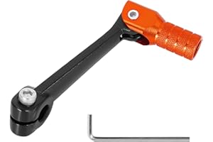 WATODAY CNC Gear Shift Lever Folding Shifter Lever with L-Wrench for Kayo T2 T4 T4L TTR 125 Zonshen 250cc ATV Dirt BikePit Bike - 6061 Aviation Aluminum-Black-Orange