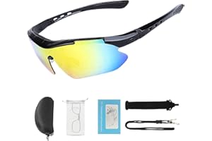 NHCUIJUN Polarized Cycling Sunglasses for Men Women - UV400 Protection, 30g Ultra-Light, Replaceable Headband, Adjustable Nose Pad & Myopia Frames, Sports Glasses for Running Driving Fishing Cycling Golf