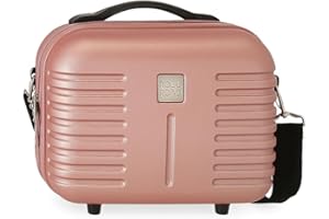 Roll Road India Neceser Adaptable con Bandolera Rosa 29x21x15 cms Rígido ABS 9,14L