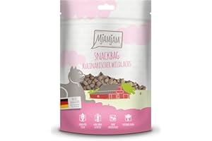 MjAMjAM - Premium przekąska dla kota - Snackbag – Kulinarny dziki łosoś, 1 opakowanie (1 x 125g), naturalny całkowicie bez syntetycznych konserwantów