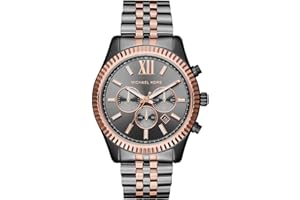 Michael Kors Orologio Lexington per uomo, movimento cronografo al quarzo da 44 mm con cinturino in acciaio inossidabile