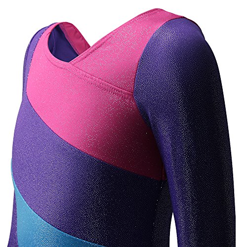 Einteilige Kleinkind Mädchen Kinder Langarm Ballett Ballettröckchen Kleid Trikotanzug Tanz Kleid Ballett Ballettröckchen Mädchen Gymnastik Trikotanzug Akrobatik Training Dancewear - 2