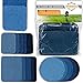 Produktbild Wheeloo 24-teilig Flicken Patches zum aufbügeln in 5 Farben | GRATIS Geschenk | Denim Jeans | Schwarz & Blau | 4 Größen | Hosen & Jacken | Bügelflicken Set | Dekoration & Reparieren