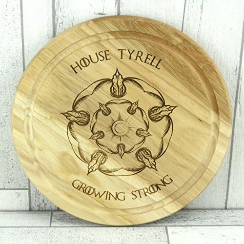 Game Of Thrones Circular / Round 10" (254mm) House Tyrell Chopping / Cutting / Serving Board