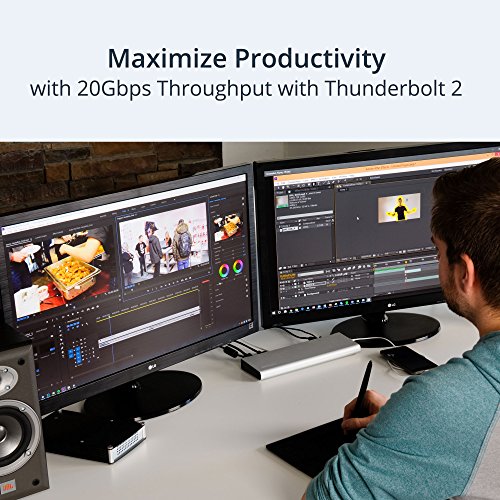 StarTech.com Thunderbolt 2 Dockingstation für Laptops – 2x DisplayPort, Optical & 3.5mm Audio/Ethernet/eSATA/USB HUB - 4