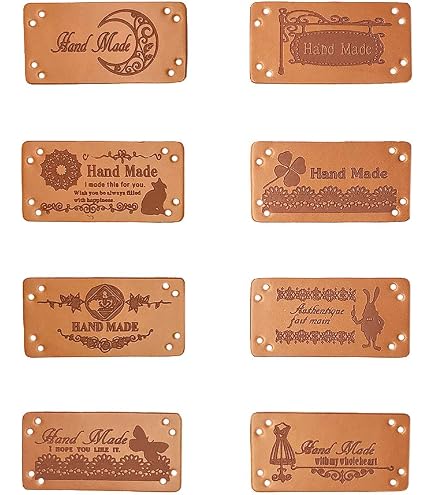 thumbnail image 2 of 40PCS PU Leather Clothing Labels - Embossed Tags For DIY Crafts & Clothing Projects 2 of 11