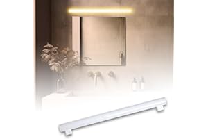 Maxled, Light is Led! Linestra LED S14S 50cm 12W Equivalente a 90W 1100LM Blanco Cálido 2700K LED Lineal Lámpara Angulo de Haz 180° S14S Bombilla Tubo 2 Casquillos para Cocina Baño Espejo No Regulable