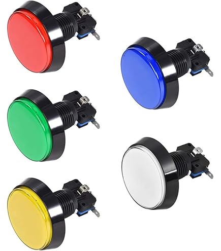 WANGCL 5Pcs LED Illuminated Arcade Push Buttons – Micro Switch For DIY Arcade Machine Builds & Repairs-277257
