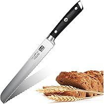 SMI - Set di 2 Coltello Burro Solingen Coltello Pane Coltello Formaggio Coltello da Tavola Manico in legno d'ulivo - Made in Germany
