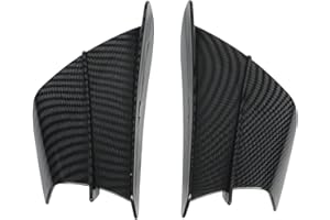 HEADERBS Alerón de Moto, Alas para Moto, Alas de Motocicleta Carenados Laterales, 1 Par de Alas Aerodinámicas de Motocicleta, Estilo de Fibra de Carbono, Aletas de Carenado Lateral