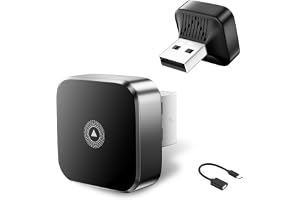 Suoxiom Trådlös Adapter Carplay Och Android Auto 2 I 1 2025, Android Auto WiFi-adapter 2,4+5,0 GHz, Plug and Play, Stabil Blu