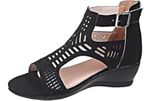 HAOLEI Sandales Pour Femme CompenséEs Mode OrthopéDiques Sandale à Bout Ouvert éTé Chaussures De Plage Confortables Respirant Sandales