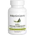 BiOptimizers HCL Breakthrough | Betaine Hydrochloride Enzymes Supplement | Assists with Protein Breakdown & Absorption | Helps Gas and Heartburn Relief | 90 Pepsin-Free Capsules