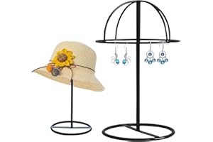 A-SZCXTOP Metall-Perückenständer, Hutständer, Hutständer, 30,5 cm, stabiler, stabiler Perückenkopfhalter, freistehender, langlebiger Huthalter, Aufbewahrungsständer, Halterung für Schaufensterpuppenkopf