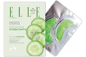 Elle by Collagena - Patch Hydrogel au jus de Concombre, Vert, 1 paire (Lot de 1)