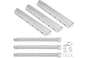 GFTIME Universal 31 à 44 CM brûleur et 30 à 72 CM Plaque chauffante pour Char-Broil, Landmann, Barbecook Siesta, Rösle Vision, Outback Spectrum, Campingaz, Nok 4, pièce de Rechange réglable, 3 Paquet