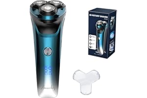 ‎AMURHEY Rasierer Herren Elektrisch, [2024 Neu] Elektrischer Rasierapparat IPX7 Nass-& Trockenrasierer für Männer, Elektrorasierer mit Bartschneider, USB-C, 120Min Laufzeit (Blau)