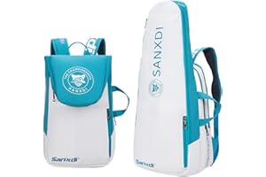 GENERIC [for Tennis Badminton Backpack] Tennis Bag for Men Women, Hold 1-3 Racket Storage Sports Bag, Backpack for Badminton Squash Rackets, Pickleball Paddles, Balls and Sports Accessories