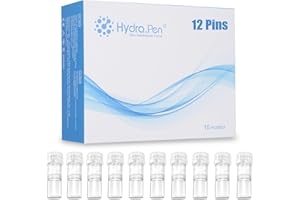 BESTAUTY 10PCS Hydra.Pen H3/H5/H6 Cartuchos 12 Pins, Cartuchos de Tinta de Repuesto Dermapen Profesional para Tratar el Acné, Cicatrices y Estrías(10Pcs, 12 Pins para H3/H5/H6)