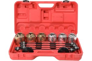 Cozyel Estrattore Silent Block Auto, Kit di 26 Manicotti Universali in Acciaio Zincato, con Gomma Sostituibile, per Rimozione Sicura di Cuscinetti e Boccole, Compatibile con Alwo SA40 e SA40-E