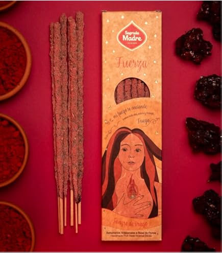 Sagrada Madre Wierookstokjes, natuurlijk, ecologisch, 5 elementen, lucht, vreugde, handwerk, fruit, basis, 6 stokjes