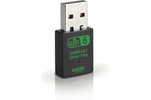 CABLE TECHNOLOGIES Memoria WiFi USB Dual Band 2.4/5GHz + Bluetooth 5.4, Antena Inalámbrica 900Mbps, Plug and Play, OFDMA, MU-MIMO, Adaptador de Red Inalámbrico para PC/Desktop/Tablet/Laptop, para Windows (Dual BT 900)